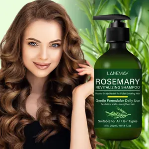 300ml Rosemary Nourish Shampoo Daily - Hydrolyzed Rice & Aloe Formula - Strengthens Hair & Reduces Split Ends - For Greasy, Frizzy & Itchy Scalp Care - Scalp Revitalizing Solution
