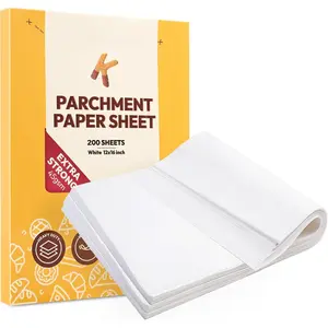 200PCS 12x16 In Heavy Duty Flat Parchment Paper, Parchment Paper Sheets for Baking Cookies, Cooking, Frying, Air Fryer, Grilling Rack, Oven(12x16 Inch)[Advanced Series] Bakeware Oil Utensils