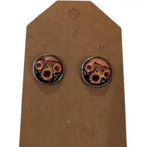 Earrings Lightweight Resin for Readers Librarians and Teachers Featuring Book Cat Butterfly Cross Coffee Shamrock Cardinal Designs