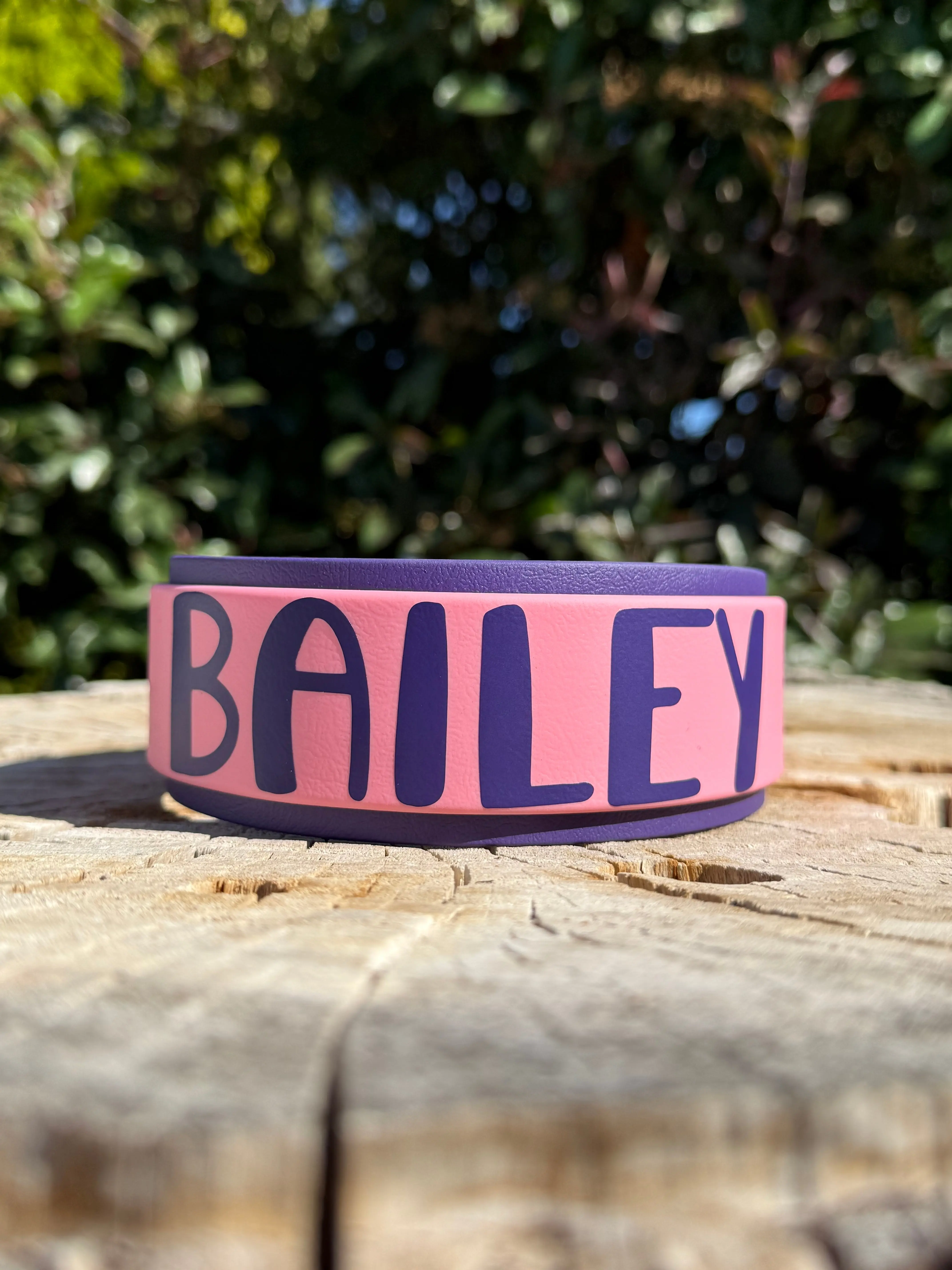 2" Custom Name Biothane® Dog Collar | 1.5" Overlay
