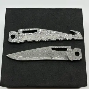 VG10 Damascus MAIN BLADE&SAW BLADE Combination pack  for LEATHERMAN CHARGE TTI/WAVE