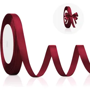 Burgundy ribbon for gift wrapping 38 in 25 yards dark red ribon maroon ribbon mothers day ribon for gift wrapping wine red for crafts burgundy satin wedding