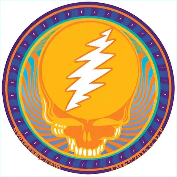 Grateful Dead - Orange Sunshine Mini Sticker