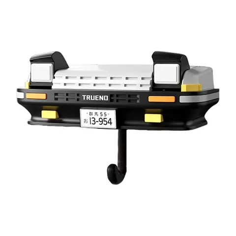 Initial D AE86 key chain key hook key rack storage rack non-light type wall decoration suitable for entrance, front door, corridor, office (AE86-black & white)