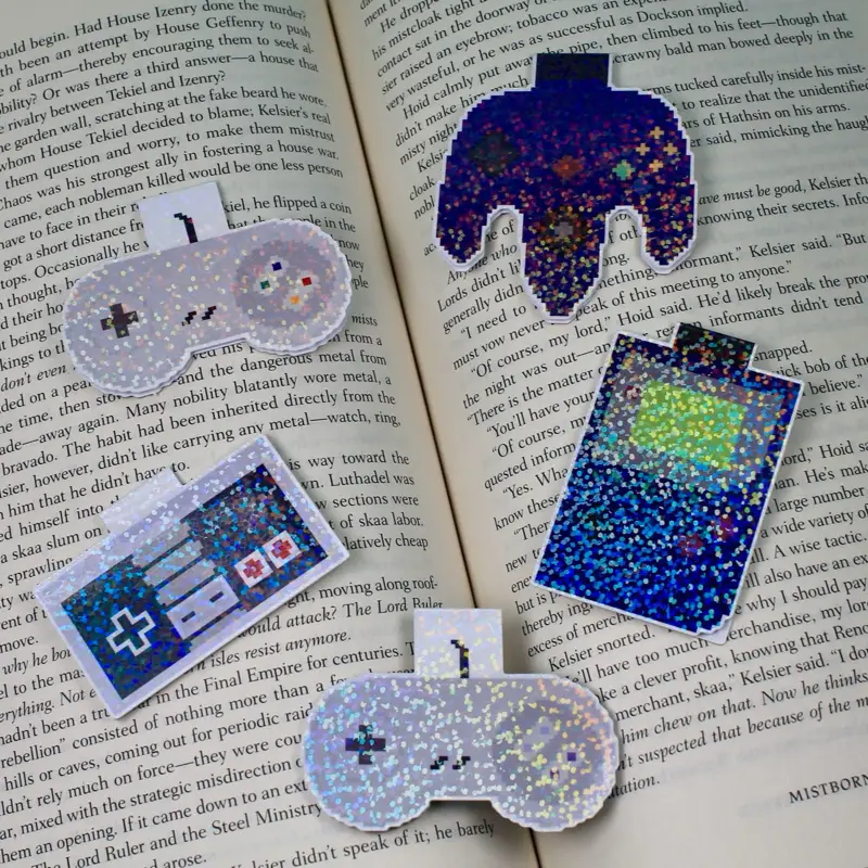 Gaming Magnetic Bookmarks, Durable Reusable Page Markers for Gamers, Compact Easy-to-Use Reading Accessories