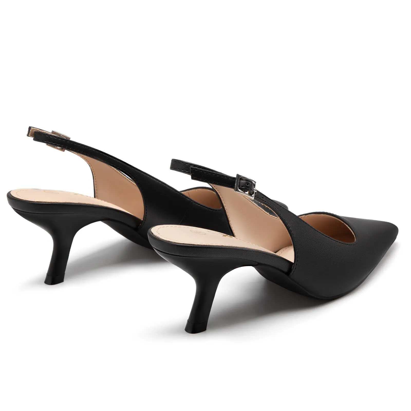 Athlefit Women's Low Kitten Heels Closed Pointed Toe Slingback Dress Pumps  Shoes for Wedding Work Office - TikTok Shop