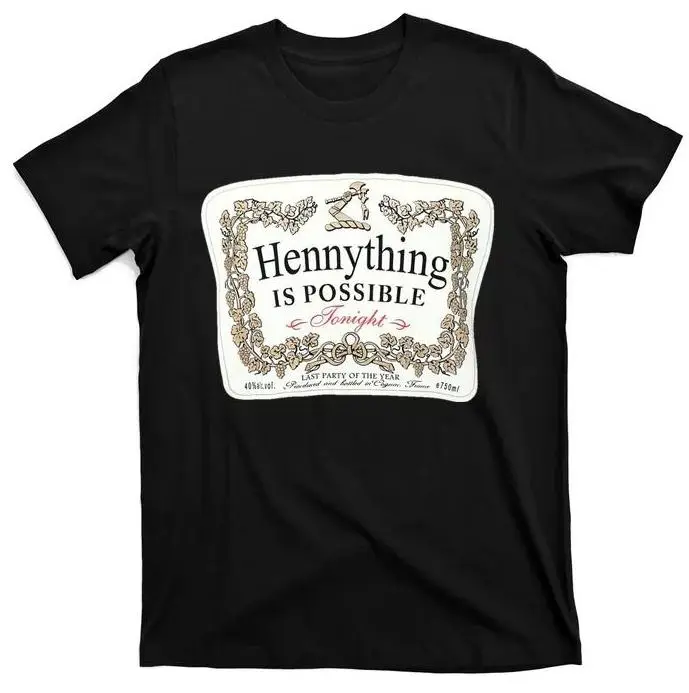 Hennything Is Possible T-Shirt, Vintage Graphic Tee, Vintage Trendy Casual Short Sleeve Tshirt for Daily Wear, 2024 Sport