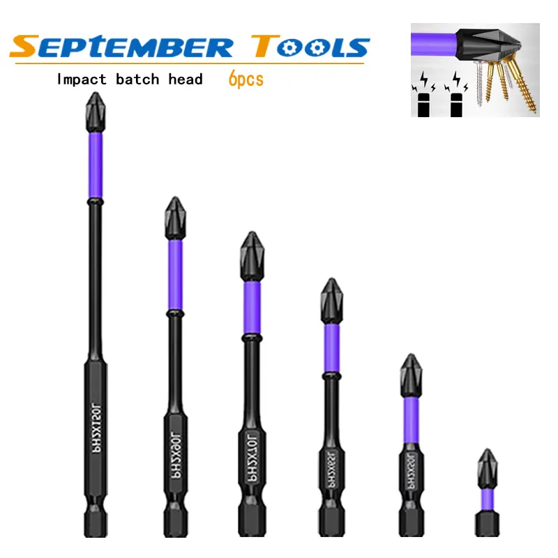 6-Piece D1 Magnetic Anti-Shock High Hardness Anti-Skid Screwdriver Bit Set, High Torque Magnetic Multipurpose Multifunctional Screwdriver, Magnetic Multipurpose Screwdriver