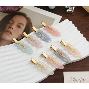 8-Piece Plain Acetate Alligator Clips for Women, Pink and White Crease-Free Grip Hair Styling Clips, Non-Slip Seamless Edge Bangs Pins for Makeup and Daily Hair Accessories