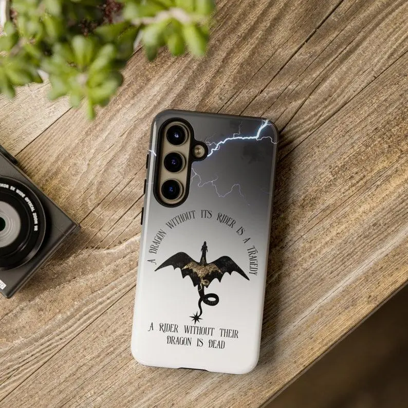 Fourth Wing Polycarbonate Dragon Without a Rider Phone Case - Compatible with iPhone 13,14,15,16 & Samsung S24,S23,S22 LTN