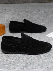 Men's Slip-On Casual Bean Shoes, Streetwear/commute Style, Premium, Soft Sole Anti-Slip One-Step On, Comfortable Footwear
