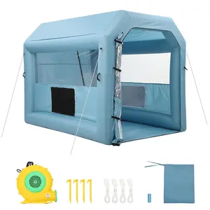 Garvee Portable Inflatable Paint Booth 10x8x8Ft for Cars & Auto Parts - 480W Blower, Durable Oxford Fabric Spray Tent, Home DIY Project Booth