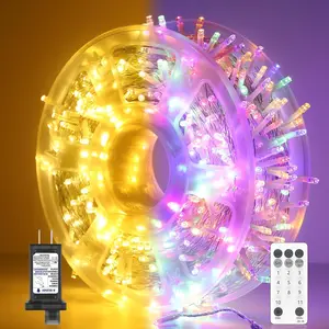 128FT 300 LED Christmas String Lights, Color Changing String Lights, Outdoor  Twinkle Lights, 11 Lighting Modes, Timing, Christmas Decoration-Multicolor to Warm White