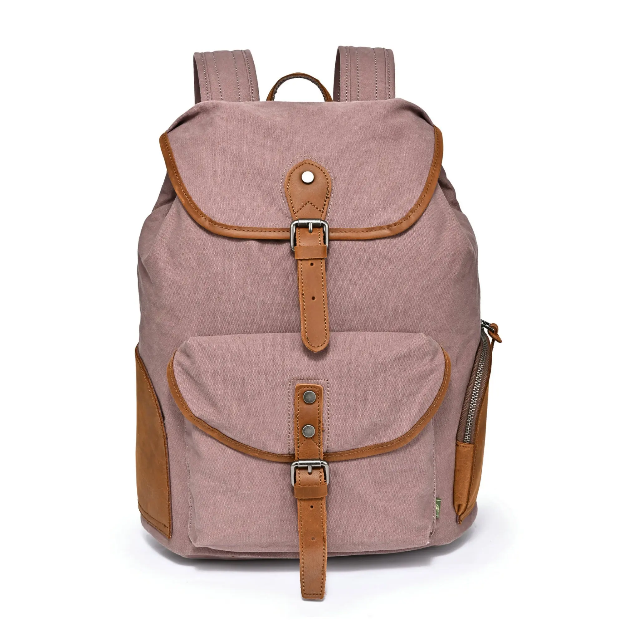 TSD Brand Milo Backpack - Cotton Canvas, Laptop Compartment