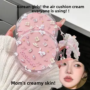 Jiujiu Diary Cat-Themed Long-Lasting Cushion Compact - Oil-Control, Hydrating & Moisturizing BB Cream with Skincare Benefits, Lightweight & Transfer-Resistant