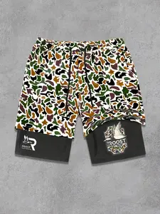 Men's Regular Fit Camo Print Shorts, Casual Fashion Shorts, Casual Sports Shorts, Casual Comfy Breathable Quick Drying Shorts, Streetwear Shorts for Summer, Men's Bottoms for Daily Wear