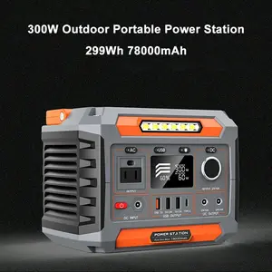 Volixor 300W Portable Power Station Pure Sine Wave Lifepo4 Battery for Outdoor Camping Travel Supplies Optional 100W Solar Panel