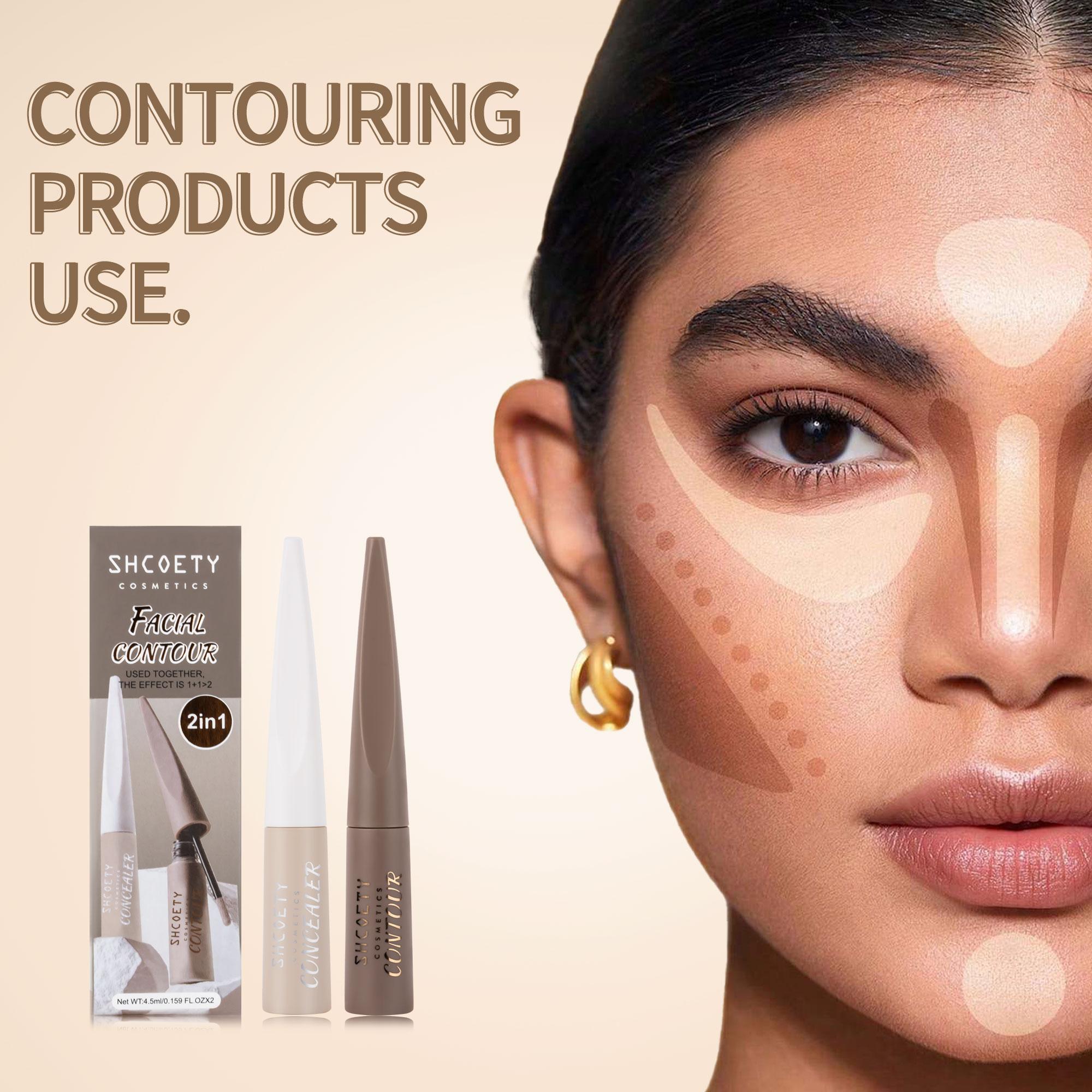 Dual-Shade Contour Stick Defines And Sculpts Facial Contours, Creating A Natural Three-Dimensional Look. Waterproof And Sweat-Resistant For Long-Lasting Wear, Perfect For Everyday Natural Makeup.