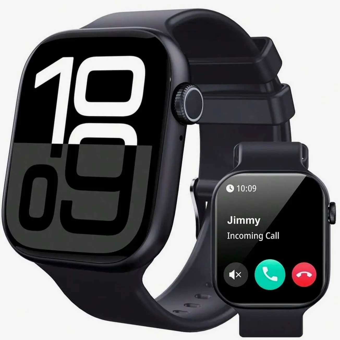 2.01-Inch Touchscreen Smart Watch for Men and Women with Bluetooth Calling, 100+ Sports Modes, Step Tracking, Music Control and Message Notifications