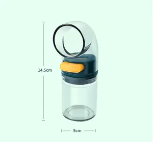 Push-Type Spice Dispenser - Metered Salt Pepper Seasoning Container
