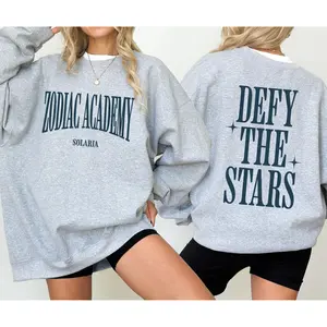 Zodiac Academy Solaria 2 Sides Sweatshirt, Zodiac Academy Merch, Bookish Sweatshirt, Fantasy Reader Gift, Dark Romance Shirt, Booktok Merch, Gift for Book Lovers