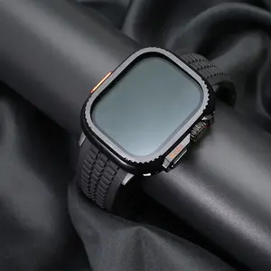 Men Silicone Sport Band For Apple Watch Ultra Serise 10 9 8 7 6 5 4 SE Soft Bracelet For iWatch 49mm 46mm 45mm 44mm Funky Strap Correa Smart Watch Strap