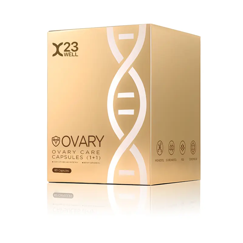 23WELL ovary care capsules(1+1) - contain Myo-lnositol,Coenzyme Q10,Pyrroloquinoline Quinone(PQQ),D-Chiro-lnositol ,Vitamin E,Astragalus Root Extract,Cimicifuga Racemosa Extract,etc. - 60 capsules