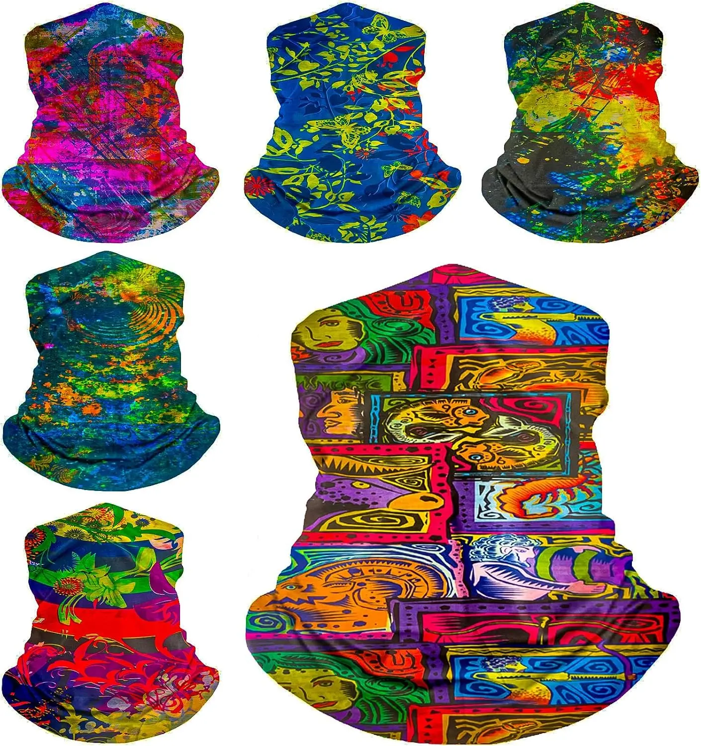 sportsPack Neck Gaiters Tube UV Face Mask Bandana Balaclava Shiesty Magic Scarf Headwear Headbands Wraps for Women Men