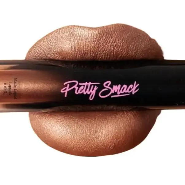 PRETTY SMACK COSMETICS Enchanting Gilded Bronze Matte Liquid Lipstick - Warm Glowing Metallic Shade Vegan Non-Drying 6.6ml - Lipgloss