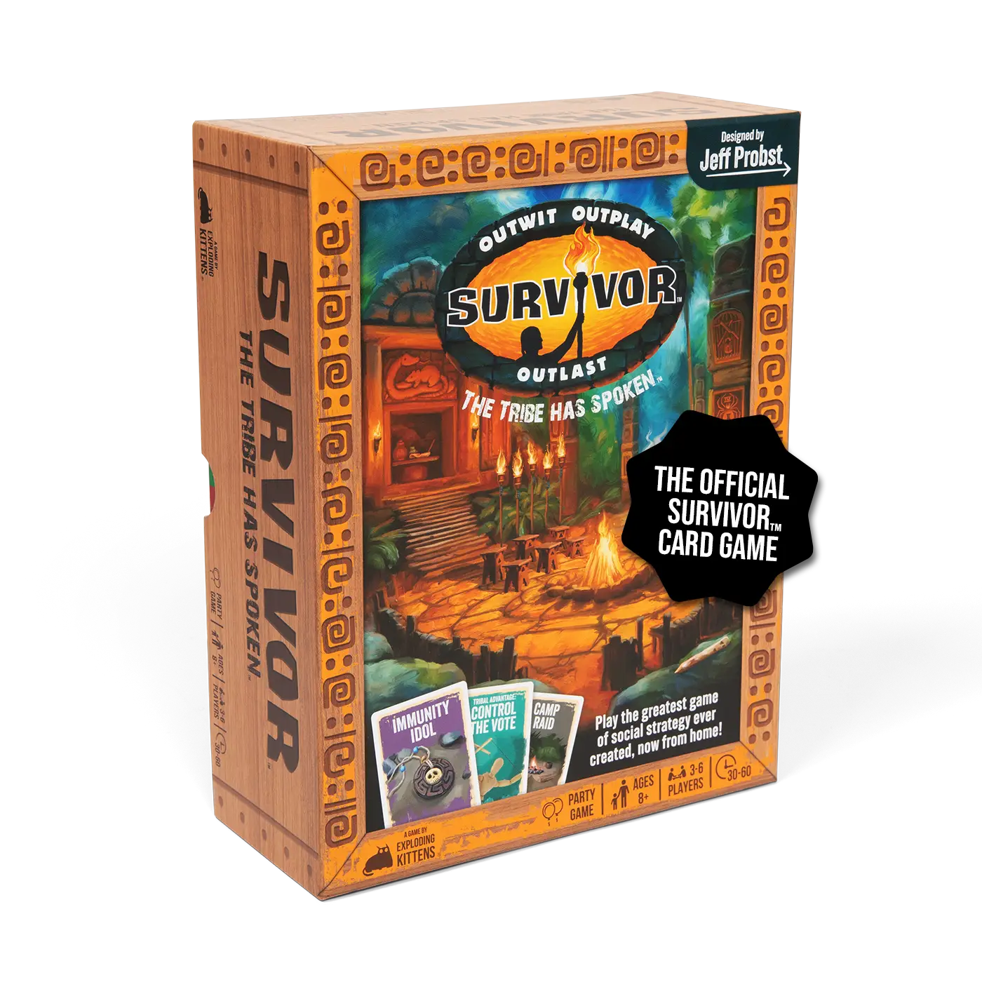 Survivor: The Tribe Has Spoken by Exploding Kittens - The only Official Card Game for Survivor Fans - Ages 8+ - 3 to 6 Players - Great for Families