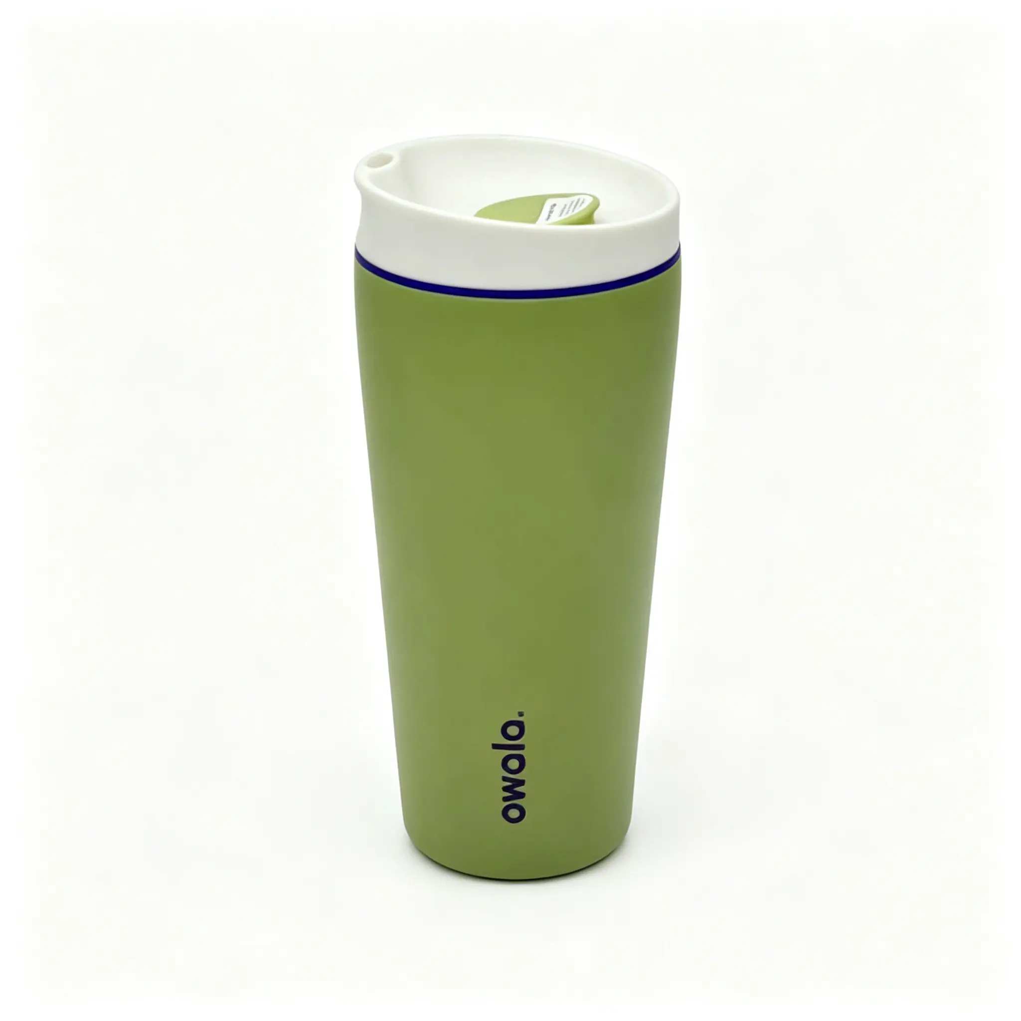 Minimalist Aesthetic Reusable Green Owala 20oz Coffee Tumbler with SmoothSip Sliding Lid - Portable, Stylish, Heat-Resistant Leakproof Double-Wall Thermal Mug, Keeps Beverages Fresh, Elevate Your Commute for Adults, Flasks