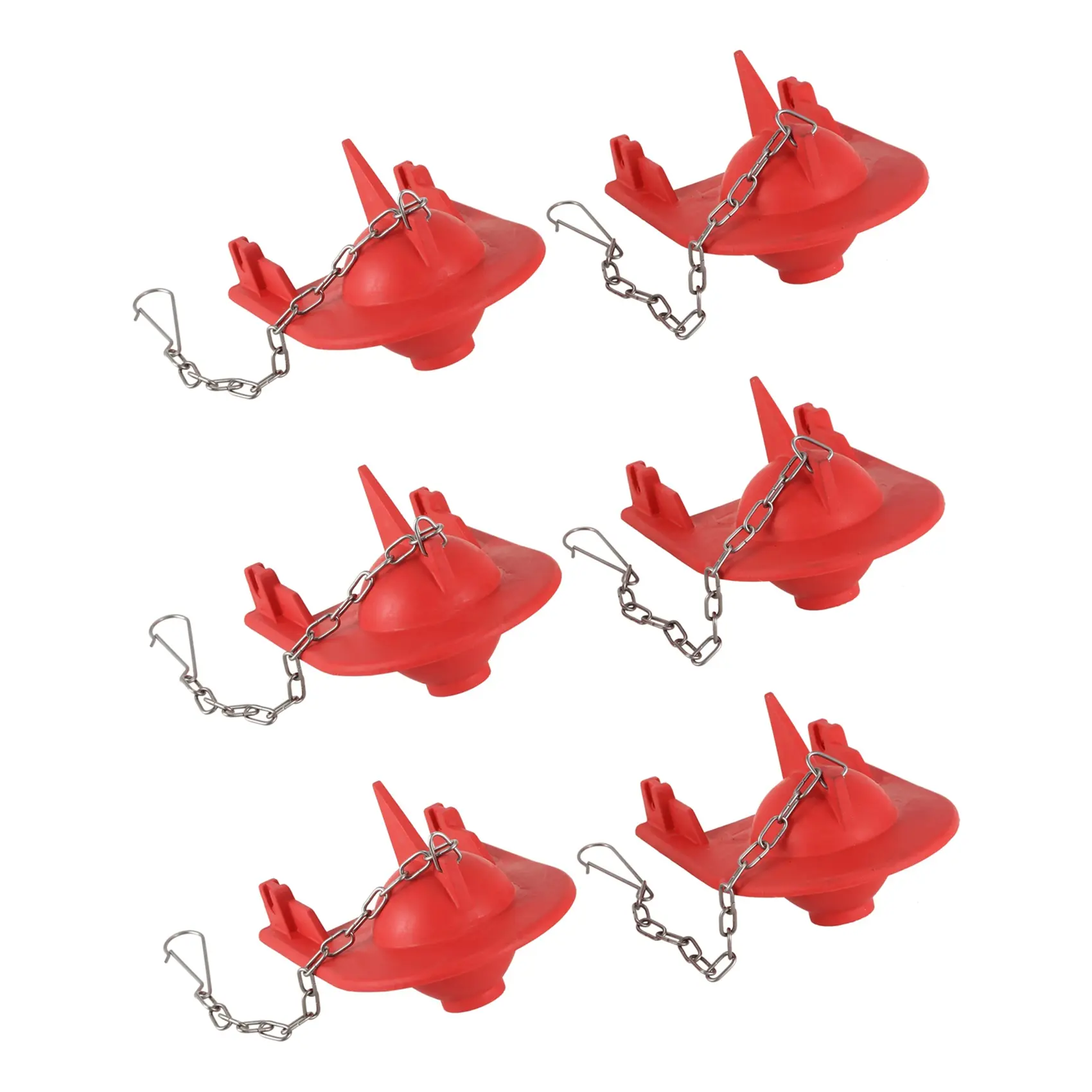 6-Pack Toilet Flapper Replacement for Kohler Hinge-Style Parts 84995 & 1000490, Leak Stopper, Water-Saving, Long-Lasting Materials, 4.5cm Height, 11cm Length, Plastic, Water Save, Height: 4.5Cm