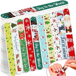 52PCS Christmas Nail Files Bulk Gifts Set for Women, Holiday Emery Boards for Fingernail Care Xmas Gift for Adults, Employee, Coworkers, Friends Stocking Stuffers Goodie Bags Birthday Party Favors