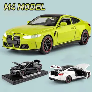 Bmw M4 G82 High-Performance Alloy Car Model, Sound Light Interaction, Detailed Replication, Collectible Toy for Kids, Racing Car Model