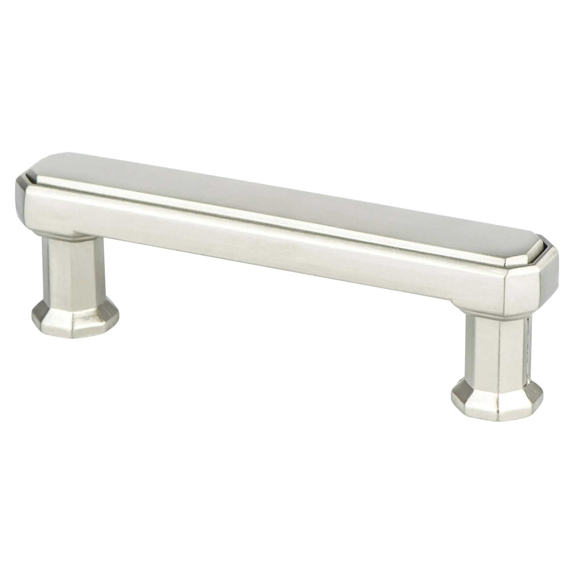 Berenson 9438-1BPN-P Harmony Pull, 3 in. CC, Brushed Nickel Finish, 1-1/8 in. Size, Reflects Shapes of Semi-Precious Gemstones