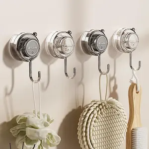 Bathroom Suction Cup Hook, Strong Vacuum No-Drill Wall-Mounted Hook for Coats and Hats, Kitchen and Bathroom, Traceless Strong Adhesive Hook, Utility Hooks