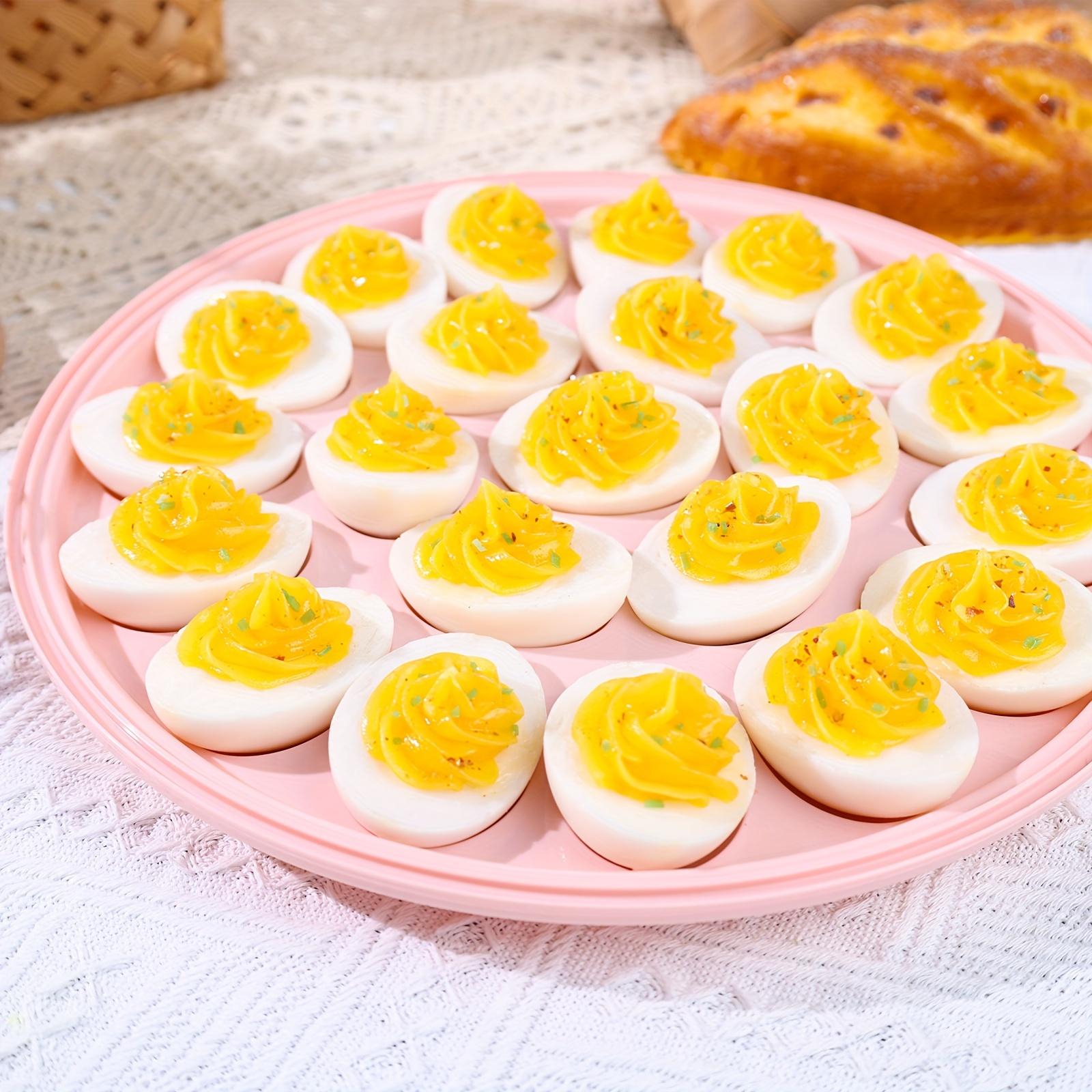 [Portable Egg Containers] 3pcs Deviled Egg Containers With Lid, Deviled Egg Platter With 66 Slots Portable Egg Containers Carrier Holder Trays For Party, Home Kitchen, Campings, Outdoor Activities
