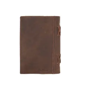 Montana West Brown Embossed Leather Notebook