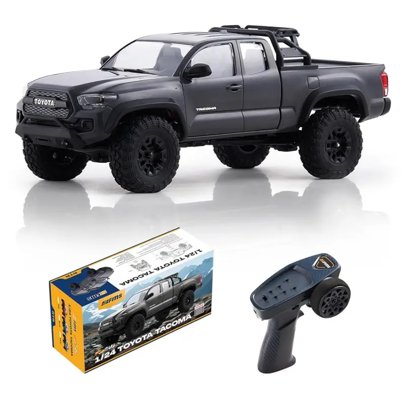 FMS 1:24 Scale Match FCX24M Toyota Tacoma Replica RTR RC Crawler - Hobby Grade, Ready to Run RTR Setup, Scale Accuracy, Off-Road Use, Includes Cells (Toys & Hobbies Electric RC Cars for Collectors)