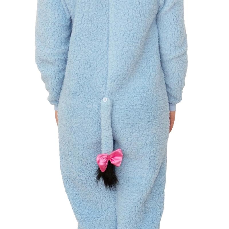 Disney Winnie The Pooh Adult Eeyore Sherpa Cosplay Costume Union Suit Pajama