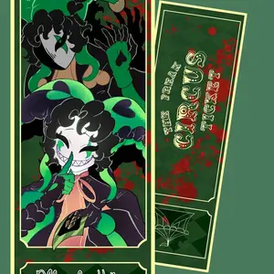 Harlequin Bookmark  - The Freak Circus Fan Art, Tearable Comic Ticket Design