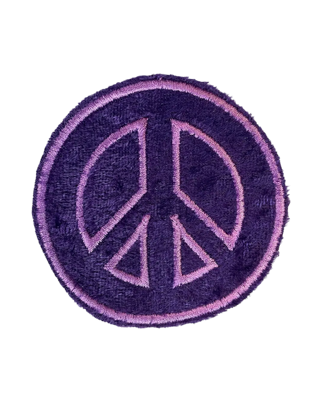 Purple Velvet Peace Iron On Patches for Clothing - Sexy Design, Easy Application, 2.8" Size, Stylish Fashion Accessory