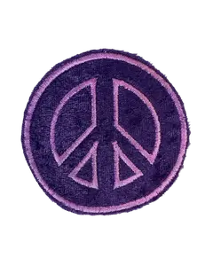 Purple Velvet Peace Iron On Patches for Clothing - Sexy Design, Easy Application, 2.8" Size, Stylish Fashion Accessory