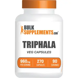 BulkSupplements Triphala Capsules - Edible - Natural Antioxidants - Amla - Bibhitaki - Haritaki - 270 Capsules - 960mg per Serving