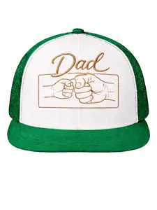 Father’s Day Dad Gifts Trucker Hat – Embroidered “Dad” Fist Bump Design Baseball Cap with Ventilated Mesh Back, Adjustable Snapback, Multiple Color Options, Perfect Husband Gifts & Family Keepsake