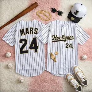 Hooligans Mars Baseball Jersey, Baseball Jersey Mars 24K, Tour Outfit 2026, Unique Gift Idea For Fan, All Over Print Music Baseball Jersey, Fan Gift