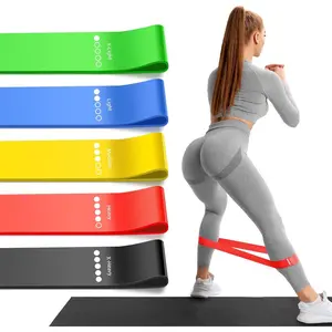 5 Levels Resistance Exercise Bands for Working Out with Woven Bag for Women Men, Ideal for Yoga Pilates Rehabilitation Training