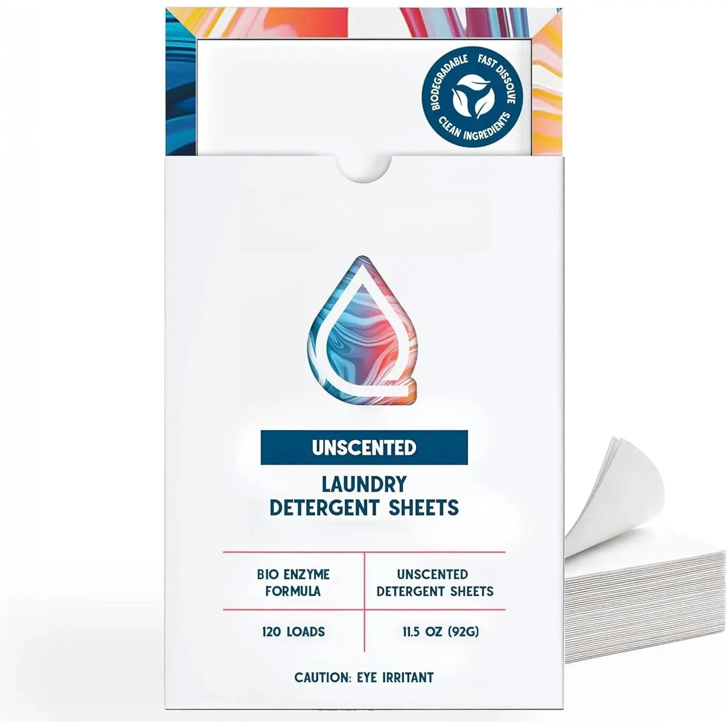Laundry Detergent Sheets Unscented (120 Loads) - -Free -Based Laundry Sheets for   & , , HE Compatible,  Eco Detergent Strips