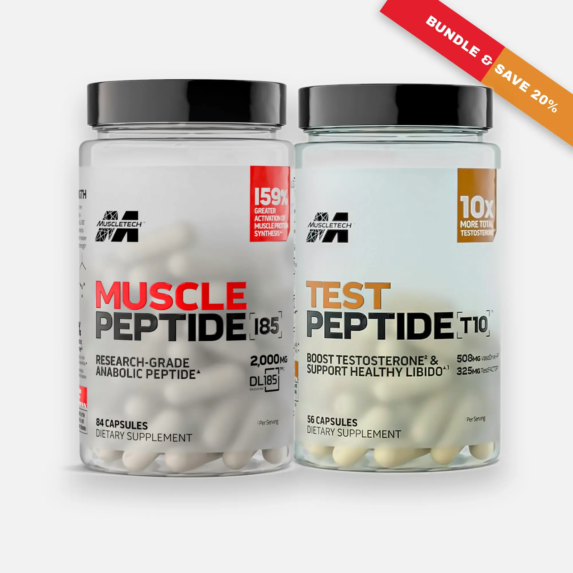 Bundle & Save Peptide Stack - Peptide 185 & Peptide T10 - Muscle Activation & Recovery + Testosterone Support
