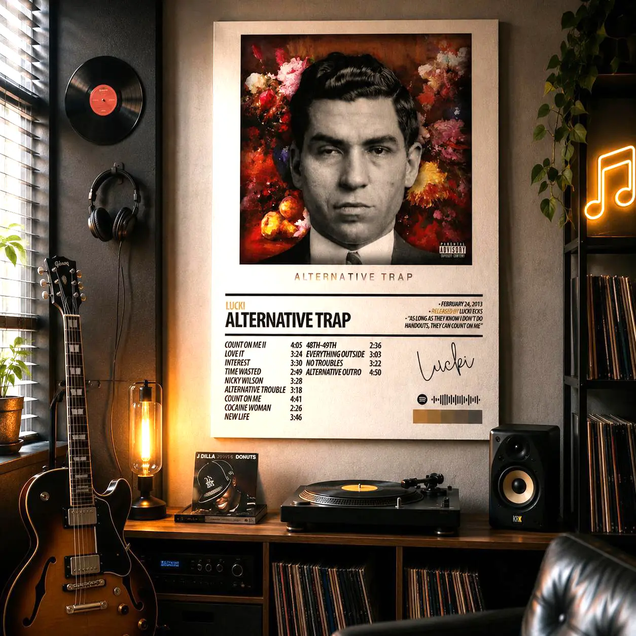 LUCKI Album Cover Poster 3 - Artistic Graphic Print, Modern Home Decor, Cool Room Accent, Bedroom Wall Art, Picture Image Print, Bedroom Decor